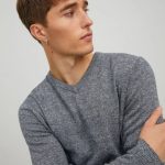 JJEBASIC KNIT V-NECK NOOS